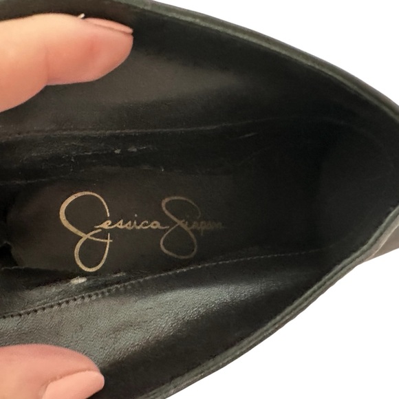 Jessica Simpson Black Heeled Ankle Boots Sz 8 - Picture 8 of 11